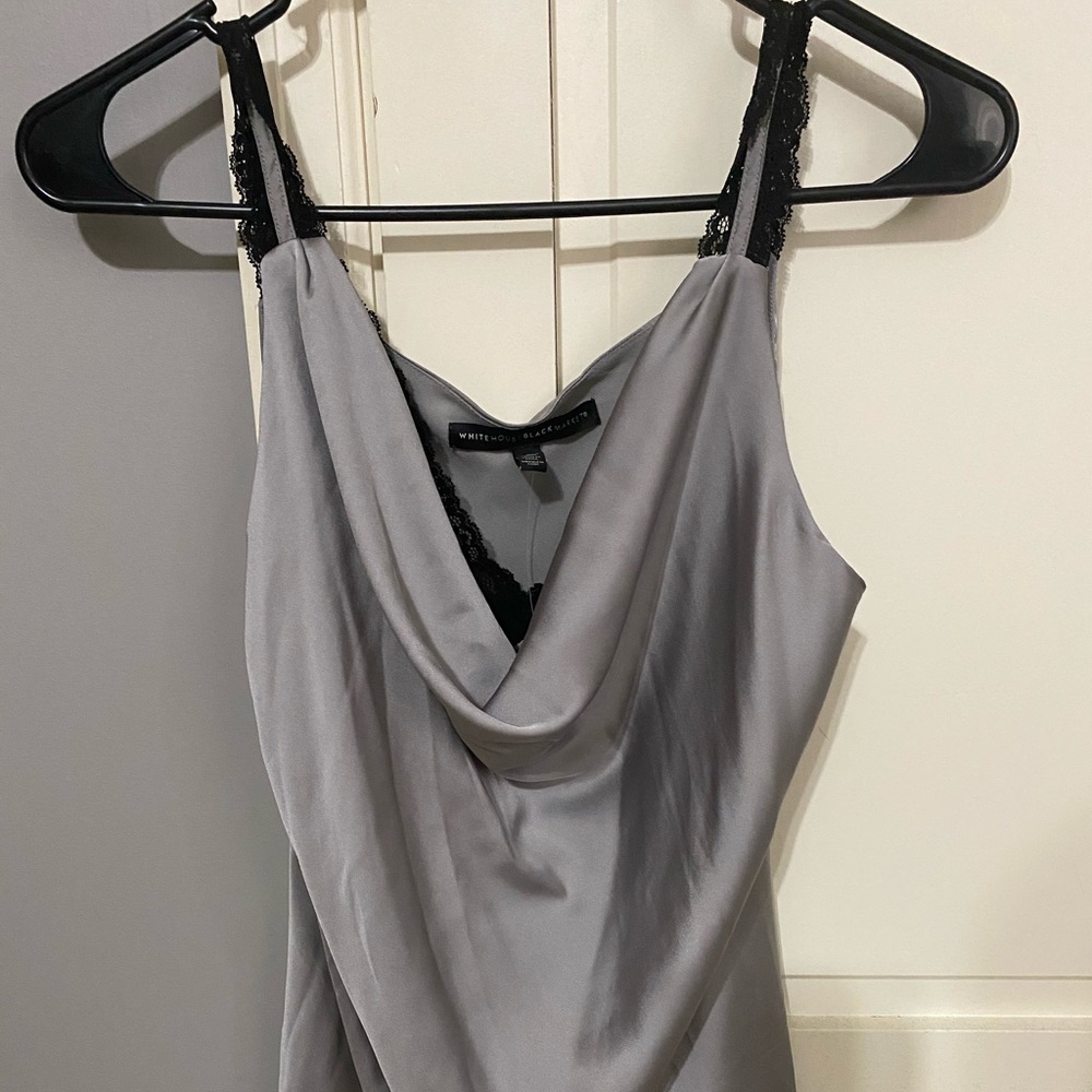 Whbm grey and black layering cami nwt